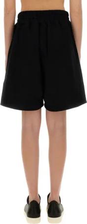 Rick Owens - Relaxed Fit Black Cotton Shorts - Größe M - schwarz