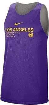 Nike T-Shirt Nba Los Angeles Lakers Standard Issue Reversible