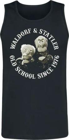 Die Muppets Tank-Top - Waldorf & Statler - Old School - S bis XXL - für Männer - Größe S - schwarz - Lizenzierter Fanartikel