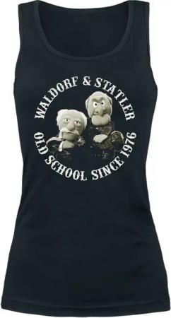Die Muppets Tank-Top - Waldorf & Statler - Old School - S bis XXL - für Damen - Größe XL - schwarz - Lizenzierter Fanartikel