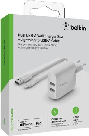 Belkin Dual USB-A Ladegerät incl. Lightning