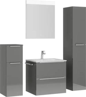 nobilia® Badmöbel-Set Levere, (4-St., vormontiert, mit