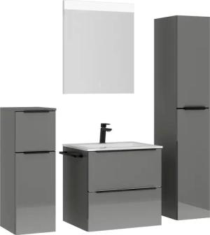 nobilia® Badmöbel-Set Levere, (4-St., vormontiert, mit
