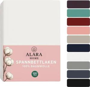 ALARA HOME Spannbettlaken 180x200 Baumwolle 100%