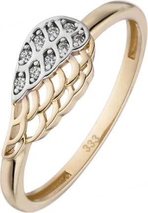 JOBO Fingerring Flügel, 333 Gold bicolor