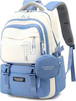 FOSMET Schulrucksack Schulrucksack Wasserdichter mit Geldbörse