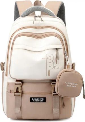 FOSMET Schulrucksack Schulrucksack Wasserdichter mit Geldbörse
