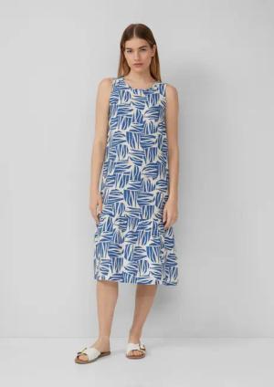 s.Oliver Maxikleid Midikleid aus strukturiertem Viskosemix