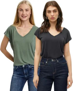 Vero Moda T-Shirt (2er-Pack) Basic Shirt