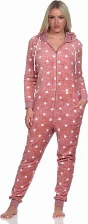 Normann Pyjama Kuschelig warmer Damen Jumpsuit