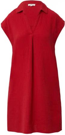 s.Oliver Midikleid - Midi-Musselin-Kleid mit V-Ausschnitt