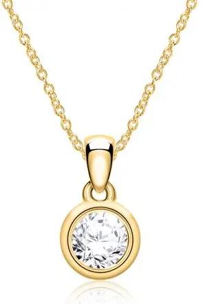 Kette aus 14-karätigem Gold mit Diamant