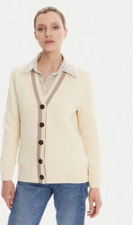 Gant Strickjacke 4805343 Écru Regular Fit