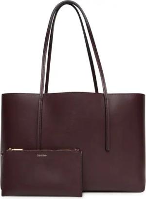 Calvin Klein Handtasche Foil Logo Tote W/Pouch LV04F3274G Dunkelrot