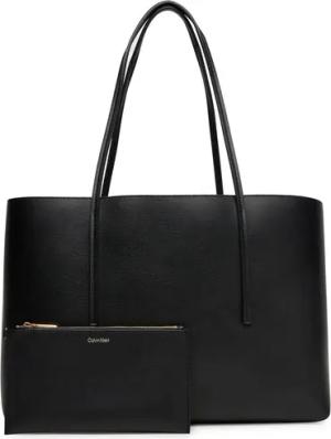 Calvin Klein Handtasche Foil Logo Tote W/Pouch LV04F3274G Schwarz