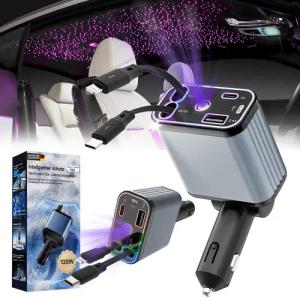 FOSMET Zigarettenanzünder-Verteiler 120W Zigarettenanzünder,4 in 1