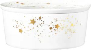 Seltmann Weiden Servierschale "Liberty - Golden Stars", 1 tlg., aus Porzellan, Schale rund, mit Deckel, 21 x 9 cm