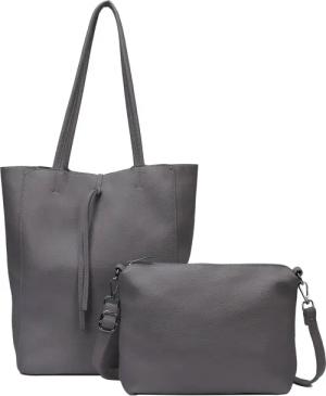 ITALYSHOP24 Schultertasche SET 2in1 Damen Tasche