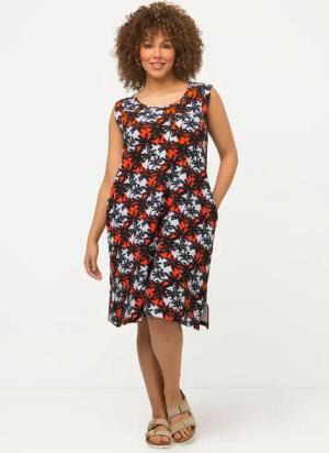 Ulla Popken Minikleid Sweatkleid A-Linie Taschen