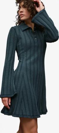 Next Minikleid Geripptes langärmeliges Minikleid mit