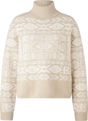 BOGNER SPORT Jacquard-Pullover Nadin für Damen - Beige/Weiß - 46
