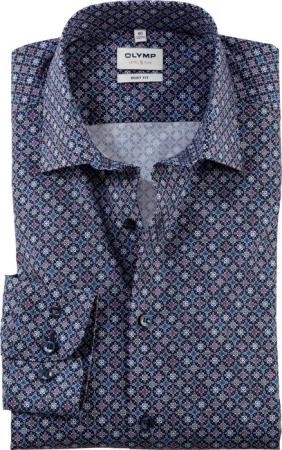 OLYMP Level Five, Business Hemd, body fit, Blau, Extra langer Arm, Kent, 38