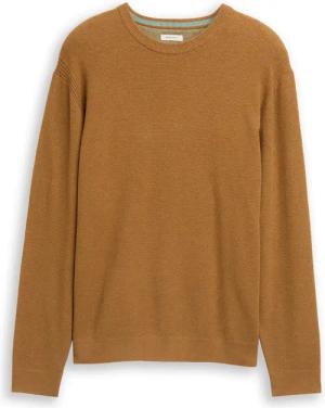 TOM TAILOR Herren Strickpullover aus Bio-Baumwolle, braun, Meliert, Gr. XXXL