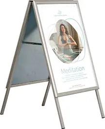update displays Kundenstopper silber DIN A1 2 Fächer
