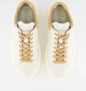 Hogan Low-Top Sneaker - Dames H-Stripes Sneaker Wit/Nude - Gr. 39 (EU) - in Weiß - für Damen