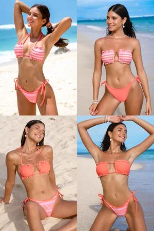 Wendbares Neckholder-Bikini-Set mit geformten Cups