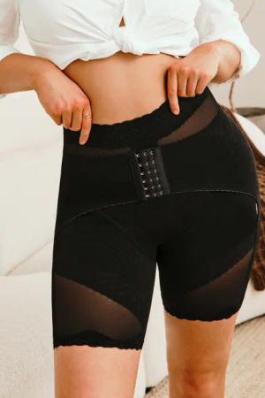 Schwarze High-Waist Hüftlifting Shapewear-Hose