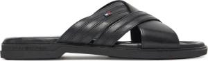Tommy Hilfiger Pantoletten Premium Hilfiger Cc Lth Sandal FM0FM05504 Schwarz