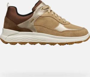 GEOX Schuhe Spherica 4x4 Abx Dame Dunkelbeige/hellgold