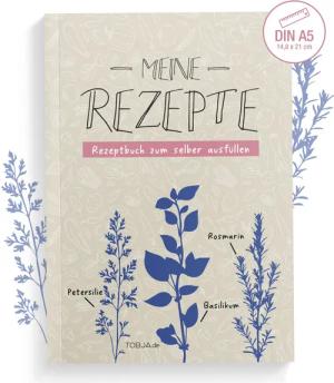TOBJA Notizbuch Rezeptbuch zum selberschreiben DIN