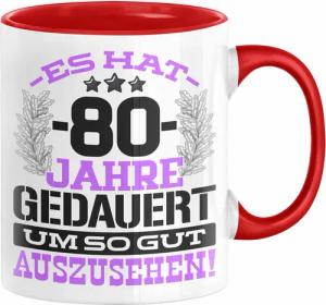 Trendation Tasse 80. Geburtstag Lustig Geschenk