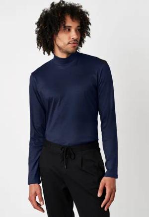 DESOTO Rollkragenshirt Casual Turtleneck Mit Rundhalsausschnitt