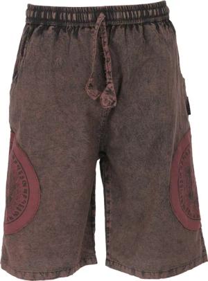 Guru-Shop Relaxhose Ethno Yogashorts, Stonwasch Patchwork