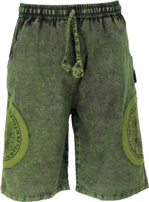 Guru-Shop Relaxhose Ethno Yogashorts, Stonwasch Patchwork