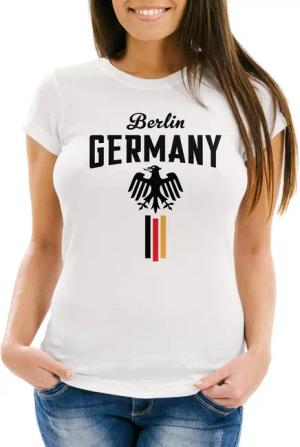 MoonWorks Print-Shirt Damen WM-Shirt Fan-Shirt Deutschland