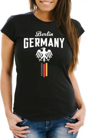 MoonWorks Print-Shirt Damen WM-Shirt Fan-Shirt Deutschland