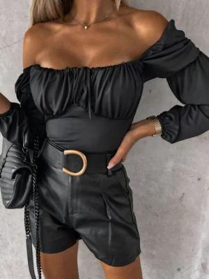 Moda Yakamoz Blusentop JANE'S Damen Langarm