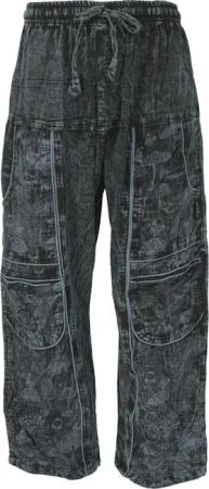 Guru-Shop Relaxhose Yogahose, Unisex Baumwoll-Goa-Hose mit