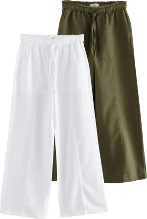 Next Leinenhose Schlupfhosen mit weitem Bein,