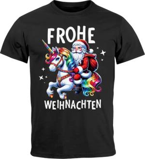 MoonWorks Print-Shirt Herren T-Shirt Frohe Weihnachten