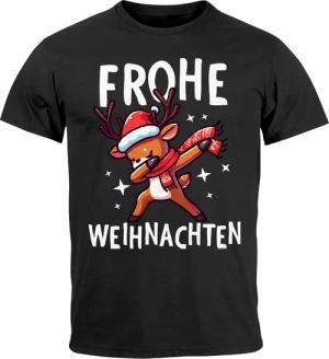 MoonWorks Print-Shirt Herren T-Shirt Frohe Weihnachten