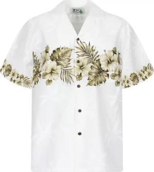 KY's Hawaiihemd Hibiscus Brustdruck Original Hawaiihemd