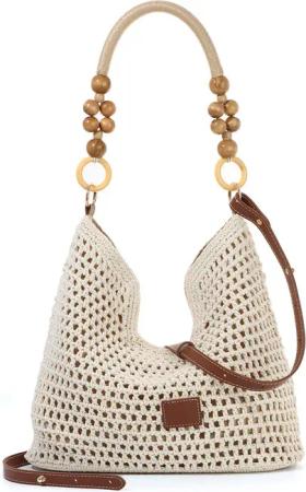 RWEUOQ Strandtasche Damen Boho Straw Beach