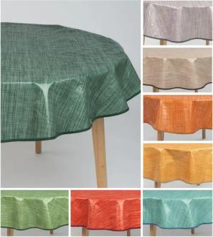laro Tischdecke 140cm runde Wachstuchtischdecke Saum-Eingefasst