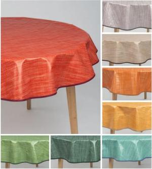 laro Tischdecke 140cm runde Wachstuchtischdecke Saum-Eingefasst