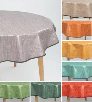 laro Tischdecke 140cm runde Wachstuchtischdecke Saum-Eingefasst